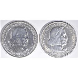 1892, 93 CH BU COLUMBIAN EXPO COMMEM HALF DOLLARS