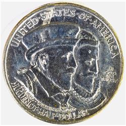 1924 HUGUENOT COMMEMORATIVE HALF DOLLAR, CH BU