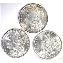 1883-O, 85 & 1900-O-BETTER DATE, CH BU MORGANS