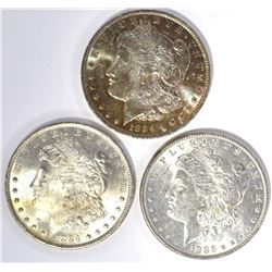 2-1884-O & 1886 CH BU MORGAN DOLLARS