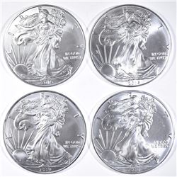 2015, 2016 & 2-2019 AMERICAN SILVER EAGLES GEM BU