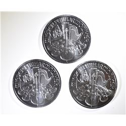 3-2009 AUSTRIAN 1oz SILVER PHILHARMONIC COINS