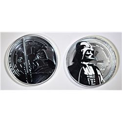 2017 & 18 NIUE DARTH VADER 1oz SILVER $2.00 COINS