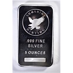FIVE OUNCE .999 SILVER BAR