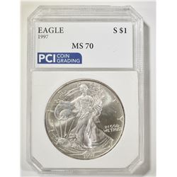 1997 AMERICAN SILVER EAGLE PCI PERFECT BU