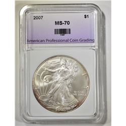 2007 AMERICAN SILVER EAGLE APCG PERFECT BU