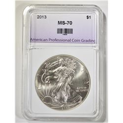 2013 AMERICAN SILVER EAGLE APCG PERFECT BU