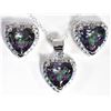 Image 2 : STERLING SILVER RING, EARRING, AND NECKLACE SET