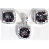 Image 2 : STERLING SILVER RING, EARRING, AND NECKLACE SET