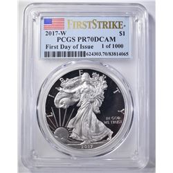 2017-W FIRST DAY PCGS PR-70DCAM 1 OF 1000