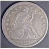 Image 1 : 1847 SEATED DOLLAR, AU/BU