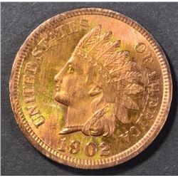 1902 INDIAN CENT CH/GEM BU