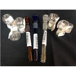 420 ACCESSORIES LOT (GLASS BOWLS/ STEMS)