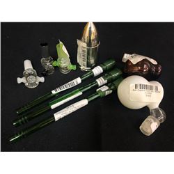 420 ACCESSORIES LOT (ASH CATCHERS/ GRINDER/ BOWLS...)