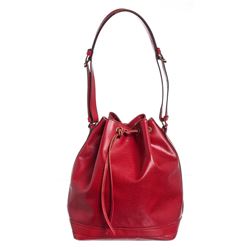 Louis Vuitton Red Epi Leather Noe GM Drawstring Shoulder Bag
