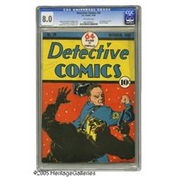 Detective Comics #20 (DC, 1938) CGC VF 8.0 Off-white Detective Comics #20 (DC, 1938) CGC VF 8.0 Off-