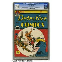 Detective Comics #47 (DC, 1941) CGC FN/VF 7.0 Cream t Detective Comics #47 (DC, 1941) CGC FN/VF 7.0 