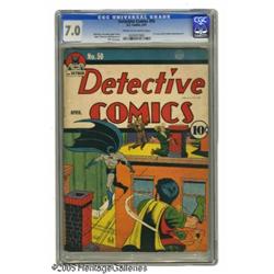Detective Comics #50 (DC, 1941) CGC FN/VF 7.0 Cream t Detective Comics #50 (DC, 1941) CGC FN/VF 7.0 