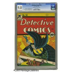 Detective Comics #54 (DC, 1941) CGC VF/NM 9.0 Off-whi Detective Comics #54 (DC, 1941) CGC VF/NM 9.0 