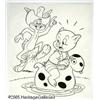 Image 1 : Pete Alvarado (attributed) - Porky Pig and Bugs Bunny Pete Alvarado (attributed) - Porky Pig and Bug