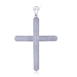 0.48 CTW Diamond Pendant 14K White Gold - REF-36W3H