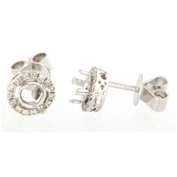 0.18 CTW Diamond Earrings 14K White Gold - REF-29K9W