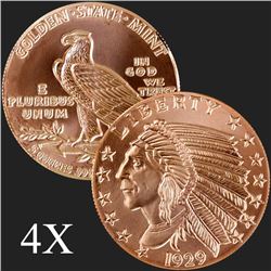 5 oz Incuse Indian .999 Fine Copper Round