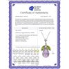 Image 2 : Genuine 7.2 ctw Amethyst & Peridot Necklace Jewelry 14KT White Gold - REF-30P5H