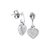 Image 1 : 0.20 CTW Diamond Dangle Earrings 10KT White Gold - REF-22H4M