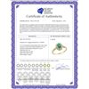 Image 2 : Natural 0.72 ctw Emerald & Diamond Engagement Ring 10K Yellow Gold - REF-40G5M
