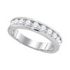 Image 1 : 1.03 CTW Diamond Wedding Ring 14KT White Gold - REF-119K9W