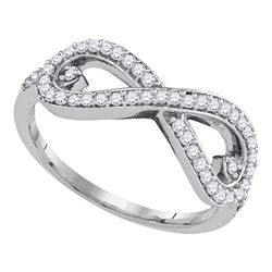 0.33 CTW Diamond Infinity Fashion Ring 10KT White Gold - REF-30W2K