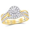 Image 1 : 0.95 CTW Diamond Ring 14KT Yellow Gold - REF-163H5N