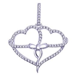 0.11 CTW Diamond Pendant 14K White Gold - REF-13Y2X
