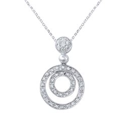 0.39 CTW Diamond Necklace 14K White Gold - REF-46R2K