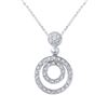 Image 1 : 0.39 CTW Diamond Necklace 14K White Gold - REF-46R2K