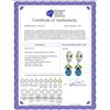Image 2 : Genuine 14.3 ctw Blue Topaz & Peridot Earrings Jewelry 14KT White Gold - REF-82Y9F