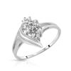 Image 1 : 0.10 CTW Diamond Ring 14K White Gold - REF-17K3W