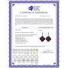 Image 2 : Genuine 40.65 ctw Ruby & Diamond Earrings Jewelry 14KT Rose Gold - REF-131A8K