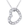 Image 1 : 0.26 CTW Diamond Necklace 18K White Gold - REF-39N4Y