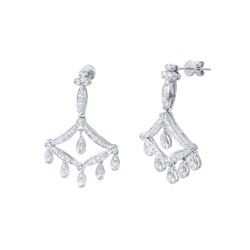 0.52 CTW Diamond Earrings 14K White Gold - REF-74R3K