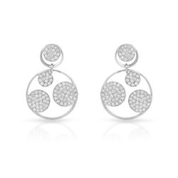 1.36 CTW Diamond Earrings 14K White Gold - REF-123W2H
