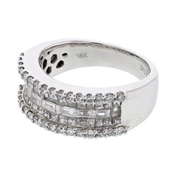 2.59 CTW Diamond Ring 18K White Gold - REF-195M9F