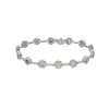 Image 1 : 3.39 CTW Multi-Color Sapphire & Diamond Bracelet 18K White Gold - REF-152H5M