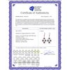 Image 2 : Genuine 2.4 ctw Garnet Earrings Jewelry 14KT White Gold - REF-54T9A