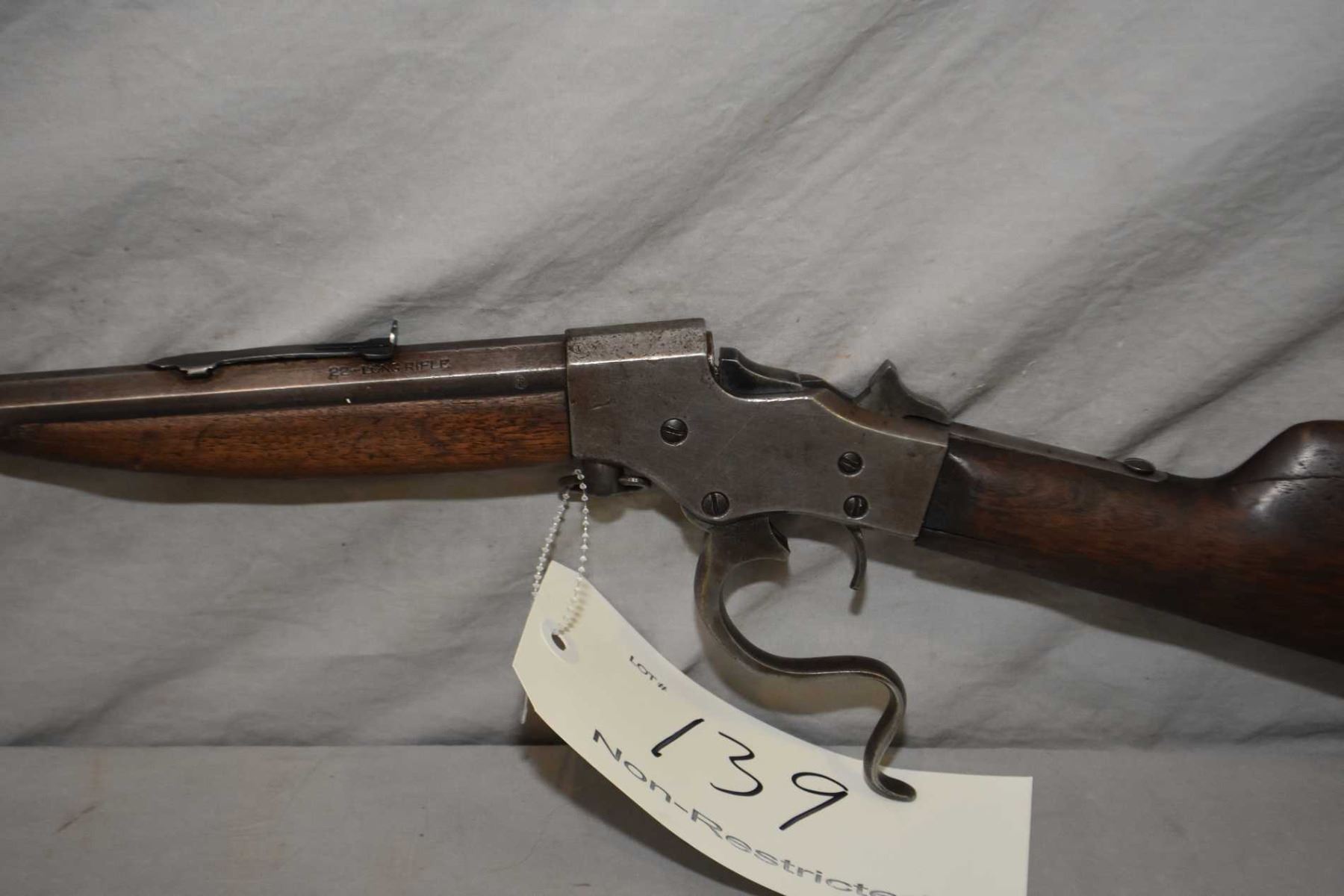 Stevens Falling Block Rifle Stevens model 83 Take-down single shot, .22 LR falling block rifle w/24 ...
