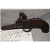 Image 2 : Antique - Unknown Possibly English ? .40 Flintlock Cal Over Hammer Pocket Pistol w/ 2 1/2" screw on 