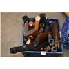 Image 1 : Blue Plastic Crate : Approx. Six Composite Butt Stocks - One Wooden Forend - Twelve Wooden Butt Stoc