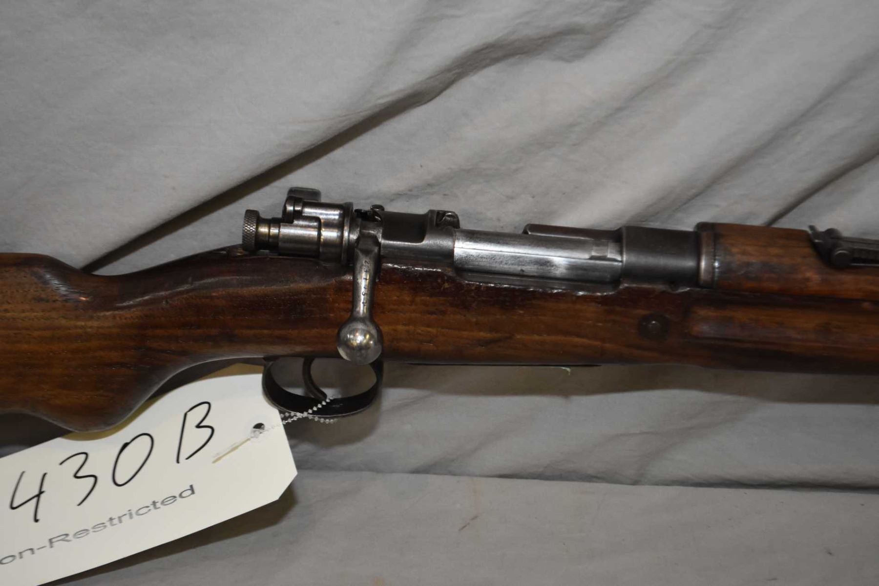 Mexican production Mauser 1936 short rifle, 7 X 57 mag fed bolt action rifle w/ 23 1/4" bbl. [ blued