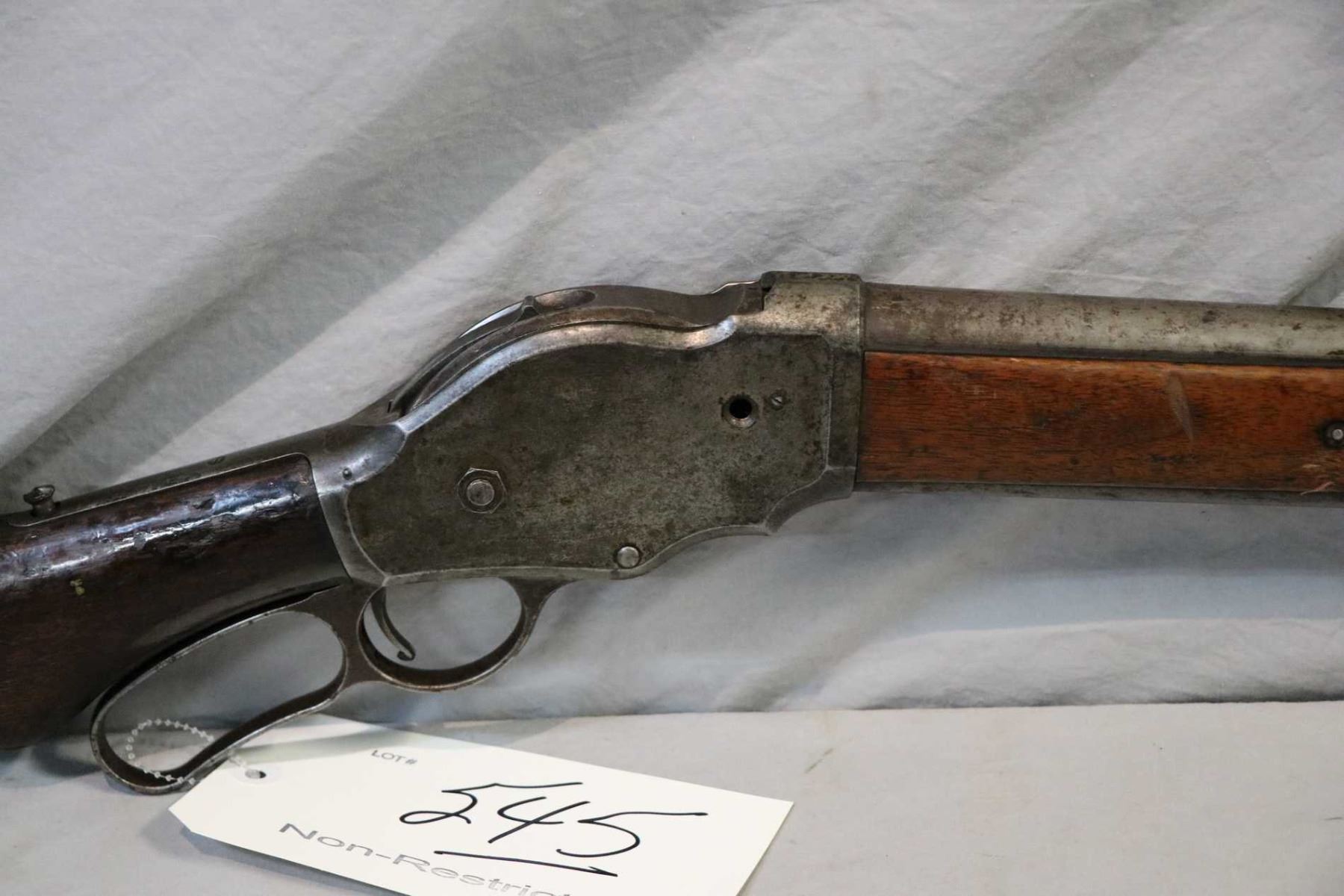 Winchester Model 1887 .10 Ga Lever Action Shotgun w/ 32" bbl [ traces of fading blue finish turned b